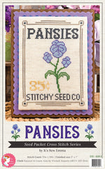 Pansies Seed Packet Cross Stitch Pattern