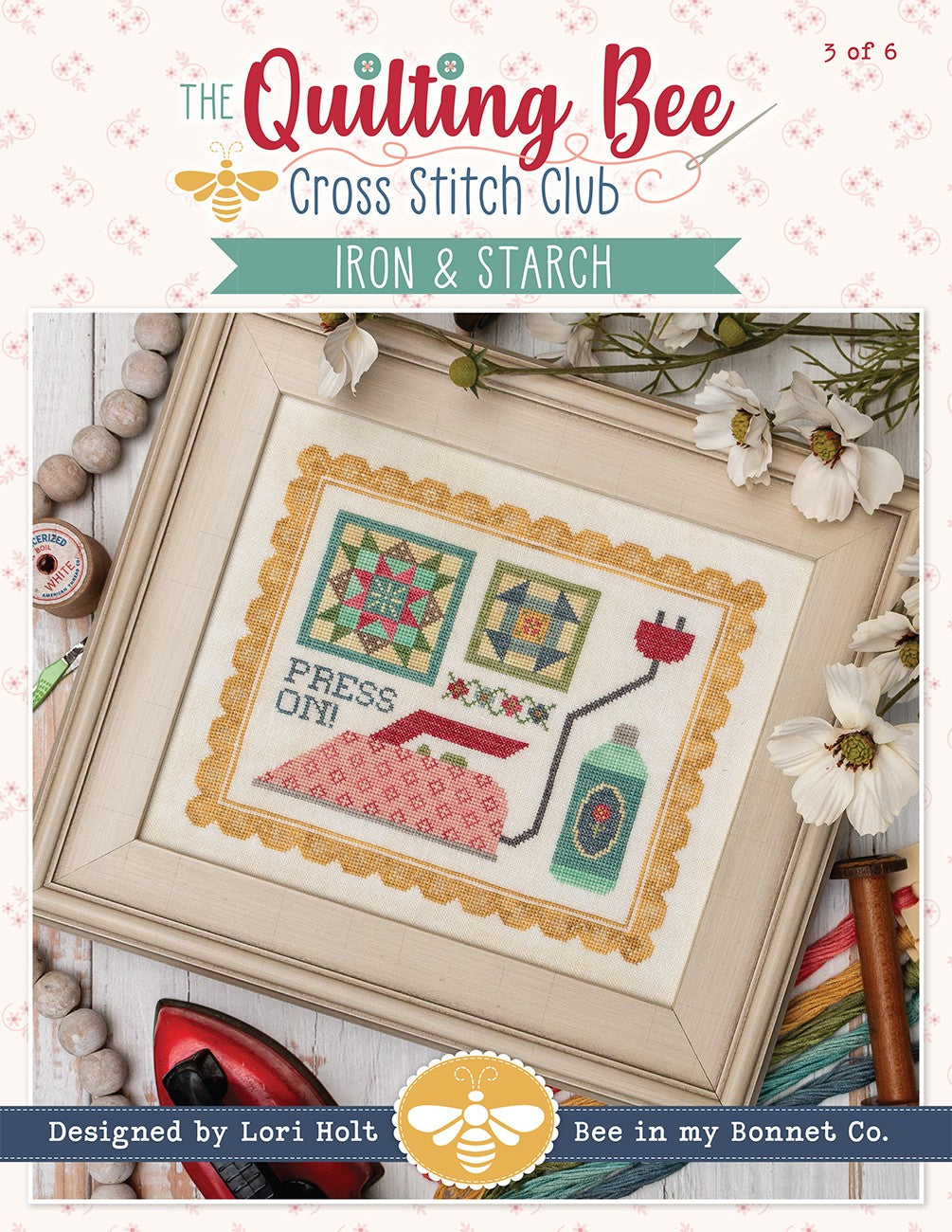 Iron & Starch The Quilting Bee Cross Stitch Pattern