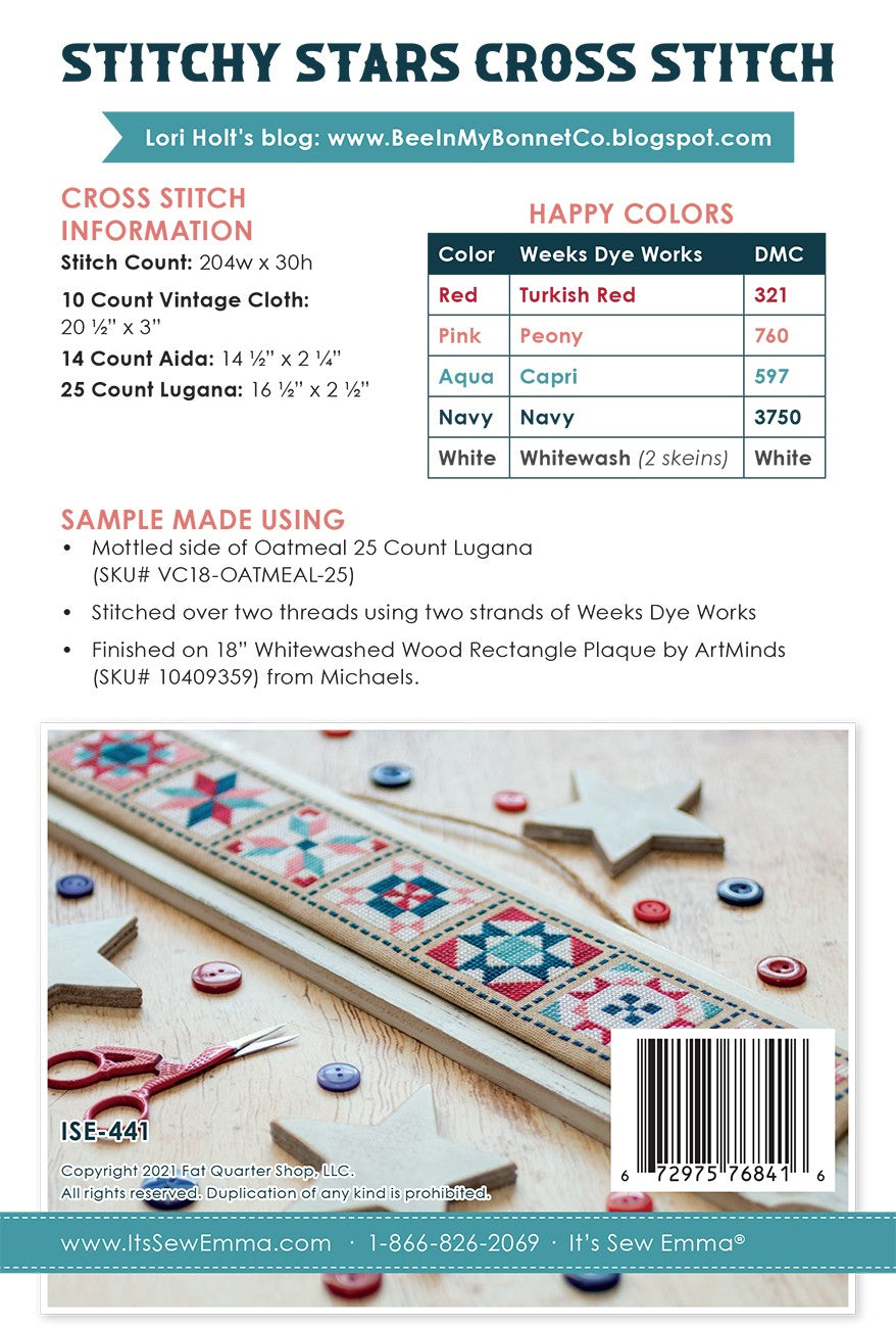 Stitchy Stars Cross Stitch Pattern
