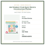 Product Specifications – 4in Sparkle Star Quilt Block Foundation Papers