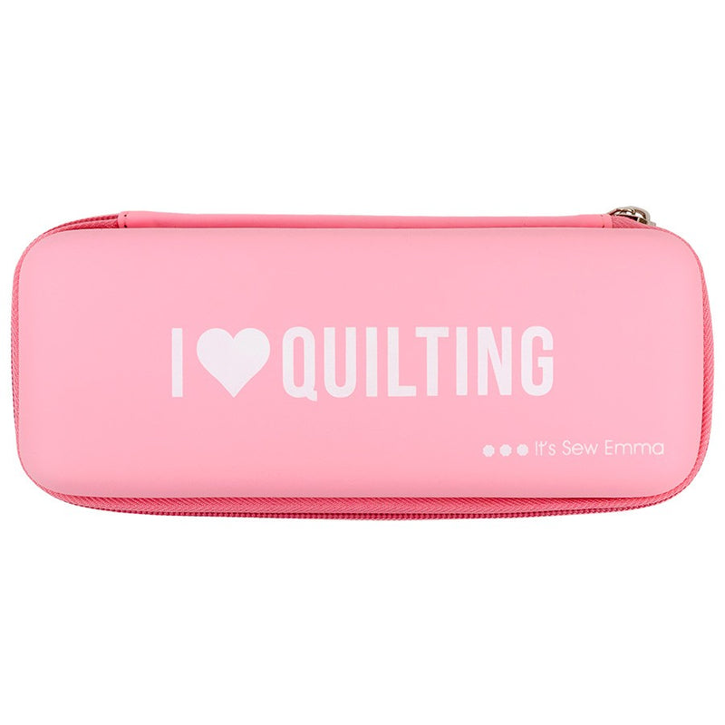 I Love Quilting Rotary Cutter Case Pink