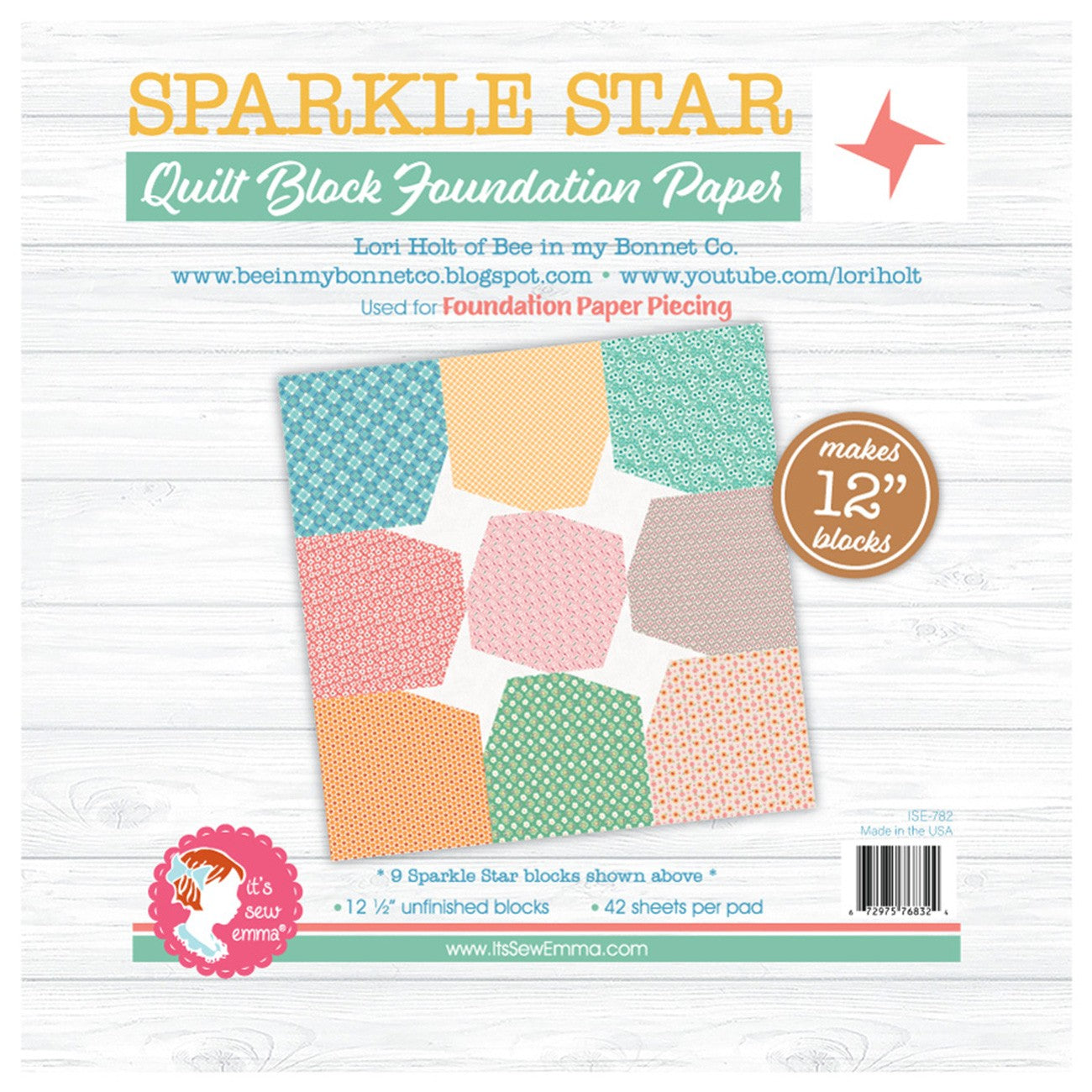 Sparkle Star 12in Block Foundation Paper Pad