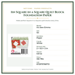 Product Specifications – 1in Square in a Square Quilt Block Foundation Paper