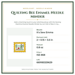 Product Specifications – Quilting Bee Enamel Needle Minder