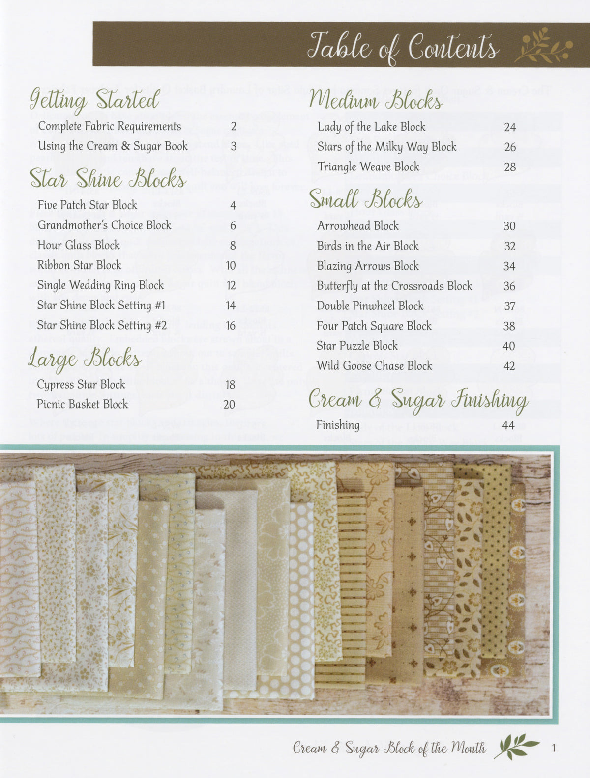 Cream & Sugar Block Of The Month