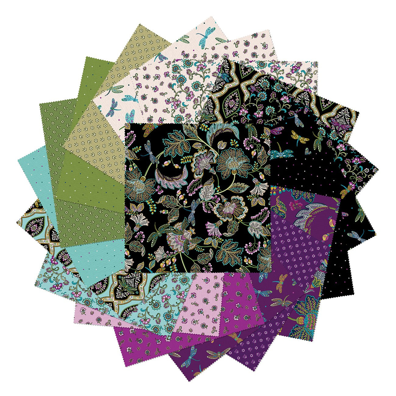 Jacobean Garden 10in Squares, 42pcs/bundle