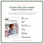 Product Specifications – Extrav-Organza Inkjet Sheets 8 1/2in x 11in