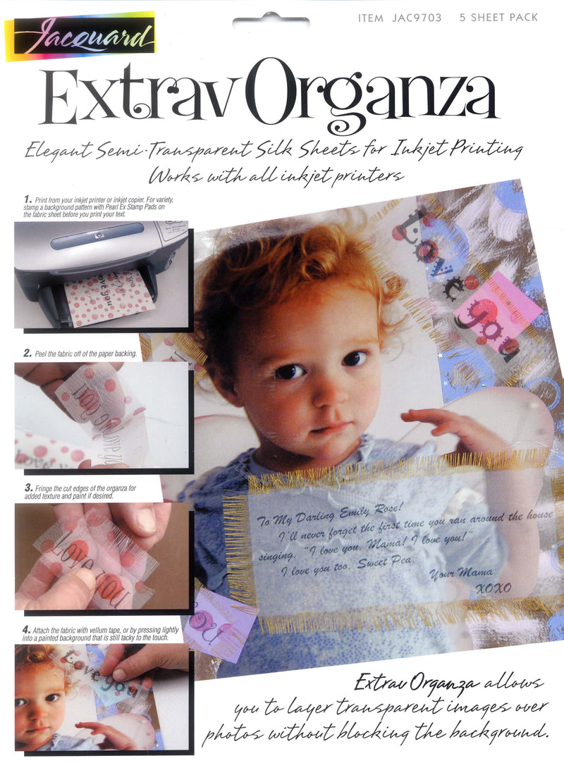 Extrav-Organza Inkjet Sheets 8 1/2in x 11in