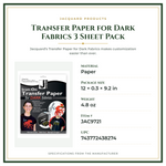 Product Specifications – Transfer Paper for Dark Fabrics 3 Sheet Pack