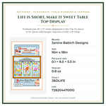 Product Specifications – Life is Short, Make it Sweet Table Top Display