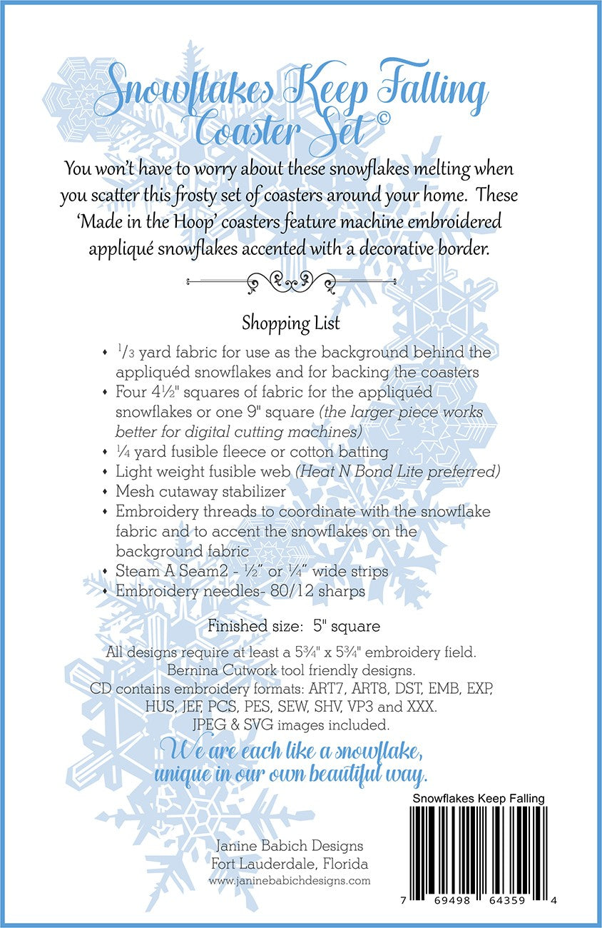 Snowflakes Keep Falling Coaster Set
