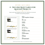 Product Specifications – 4 - 3in x 6in Quilt Labels for Quilting Projects