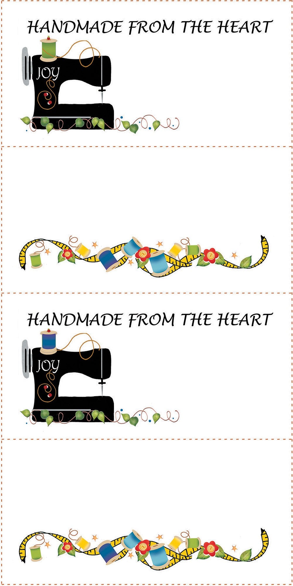 4 - 3in x 6in Quilt Labels for Quilting Projects
