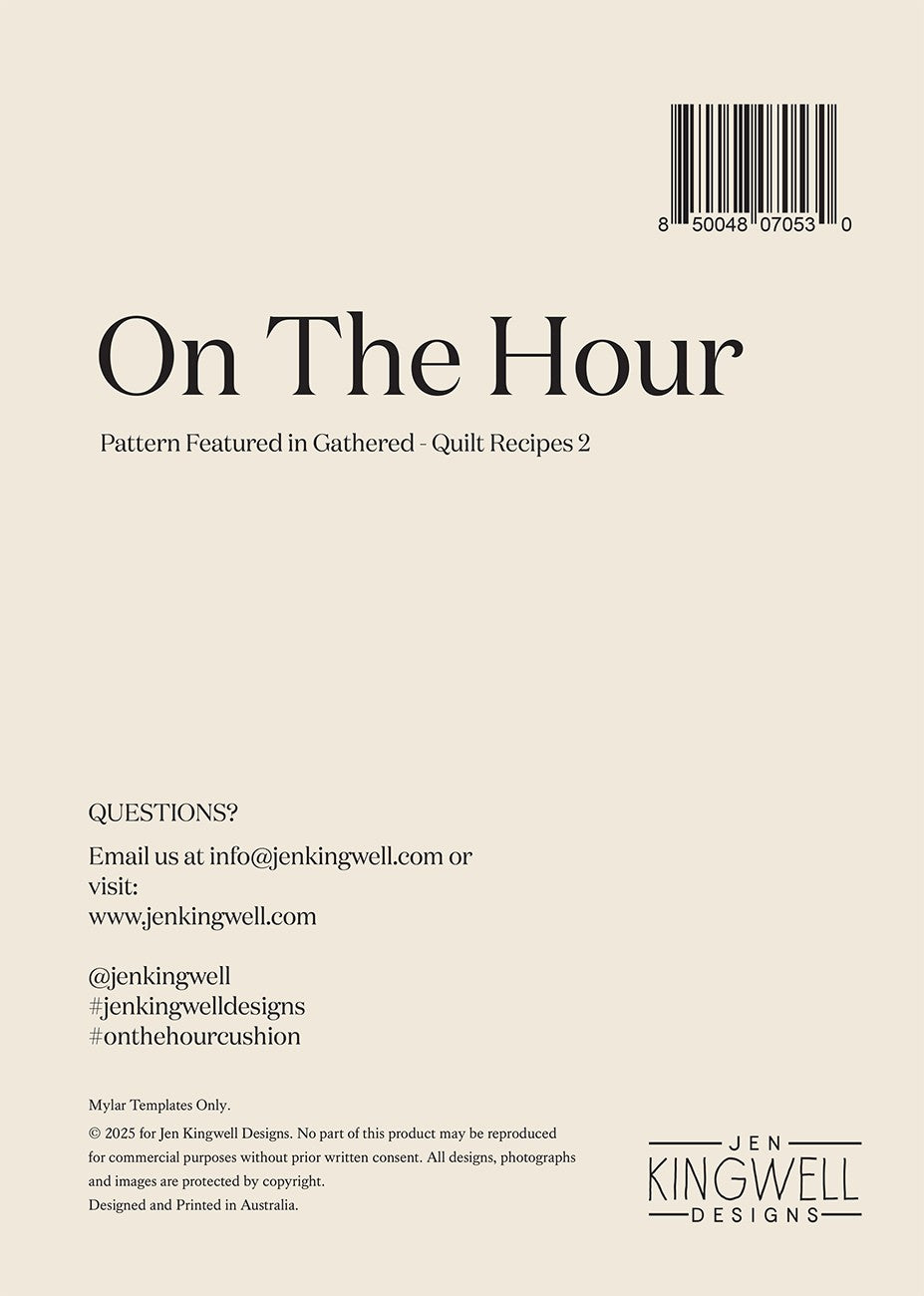 On The Hour Mylar Template Set
