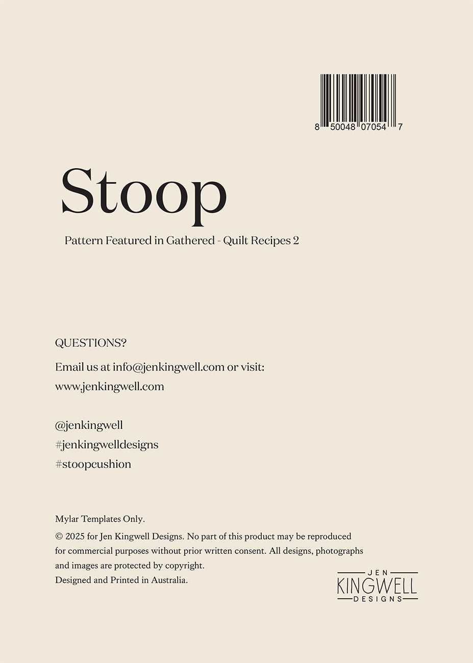 Stoop Mylar Template Set