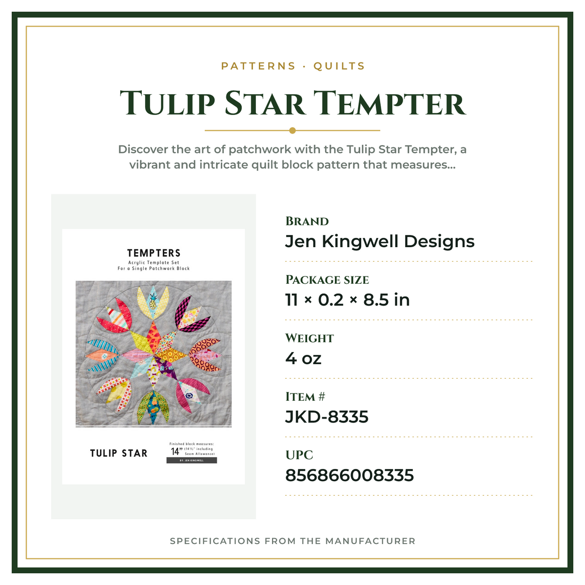 Product Specifications – Tulip Star Tempter
