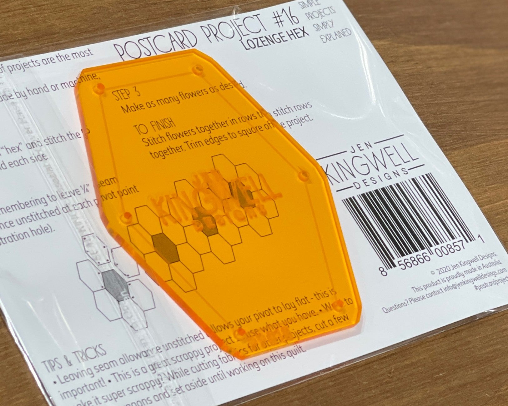 Postcard Project No 16 - Lozenge Hex