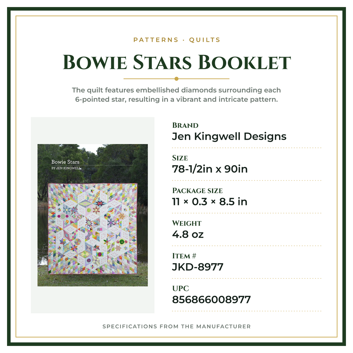 Product Specifications – Bowie Stars Booklet