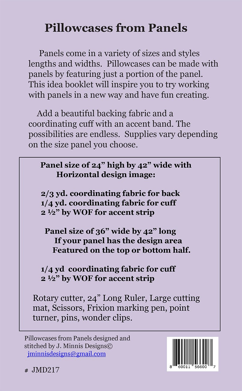 Pillowcases from Panels Idea Book
