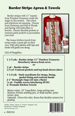Border Stripe Apron and Towels Pattern