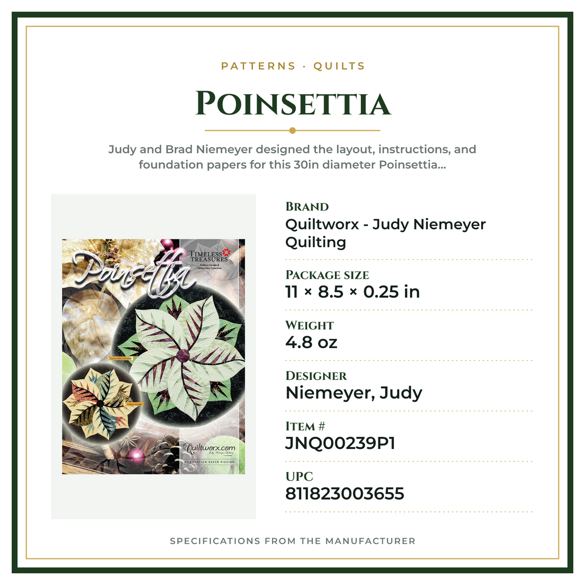 Product Specifications – Poinsettia