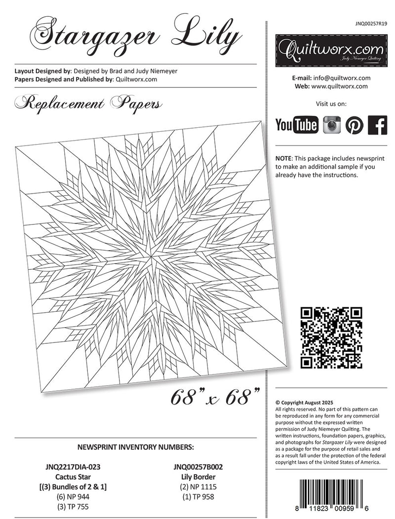 Stargazer Lily Replacement Papers