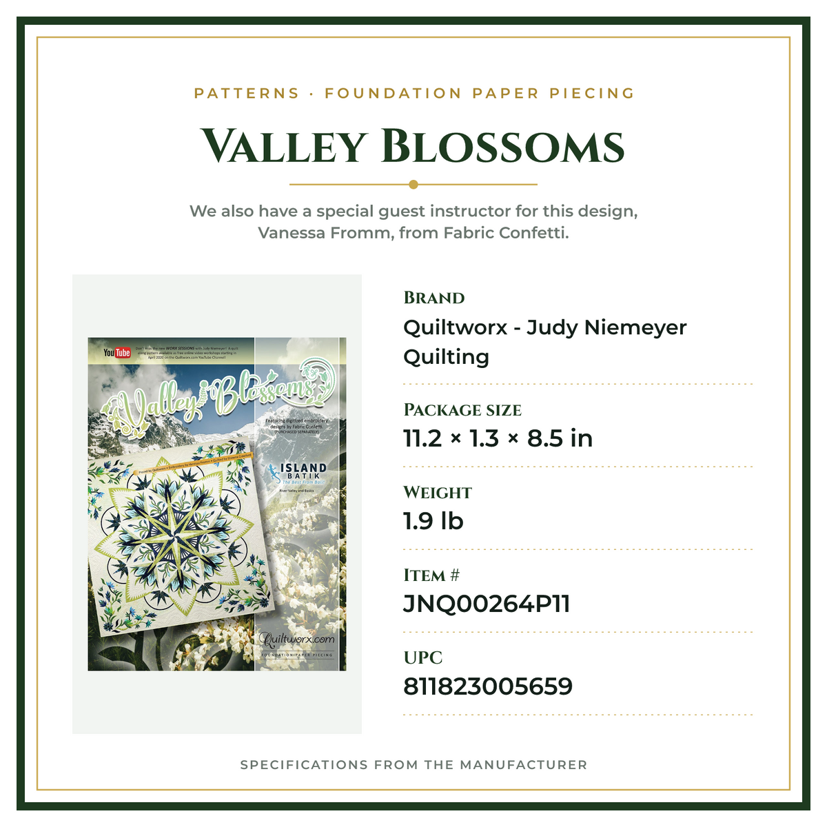 Product Specifications – Valley Blossoms