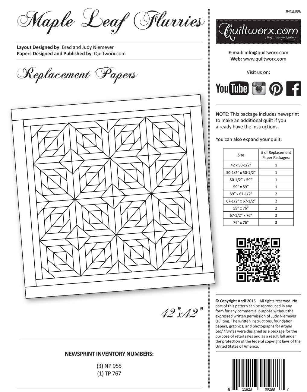 Maple Leaf Flurries Replacement Papers