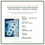 Product Specifications – Winter Wonderland Snow Flakes Table Runner - Updated Version
