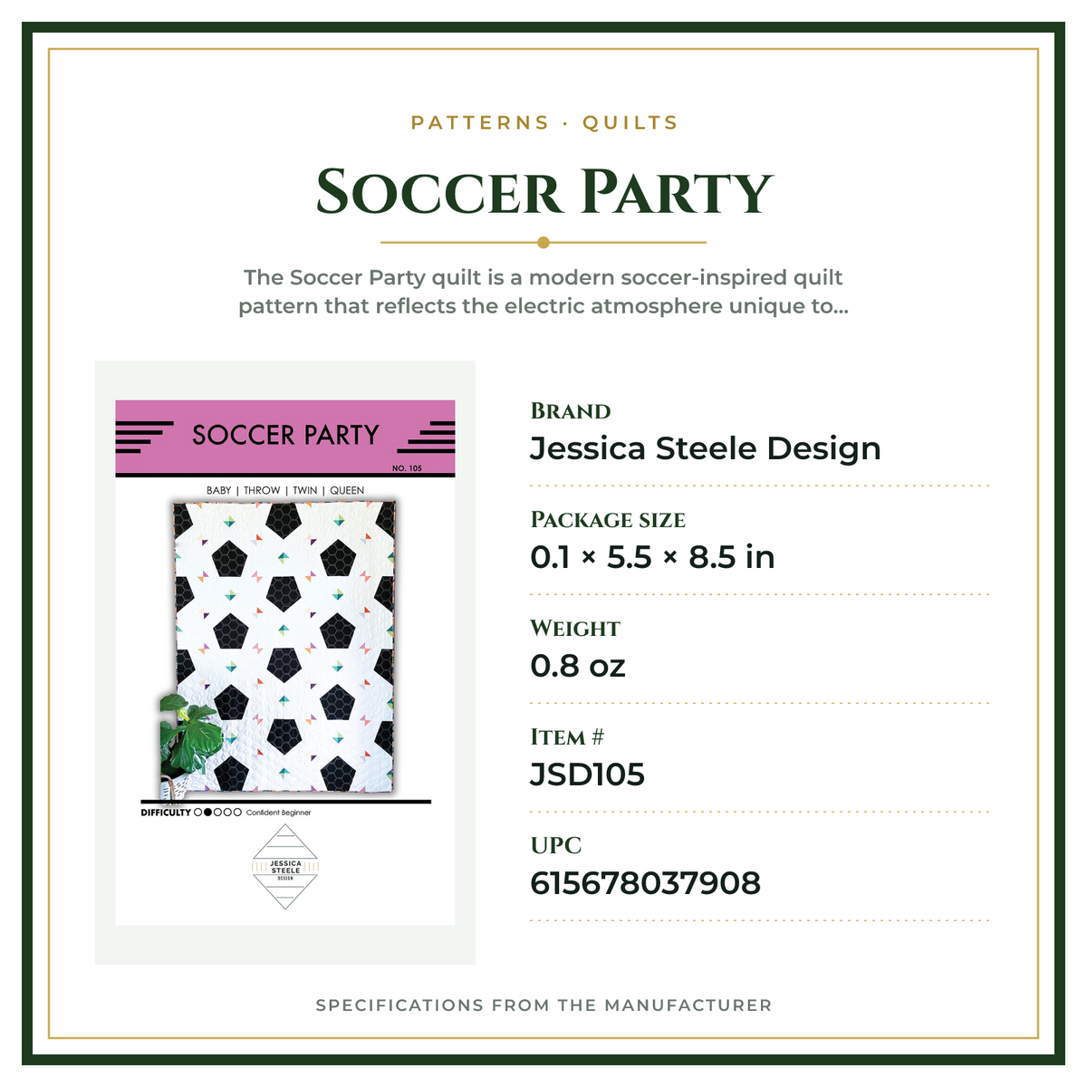Product Specifications – Soccer Party