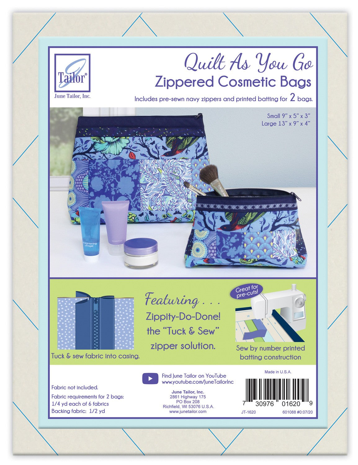 Zippity Do Done Cosmetic Bags QAYG Navy Zip