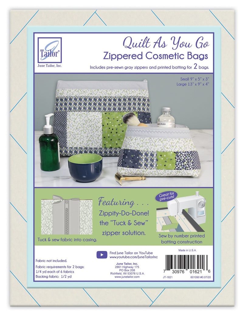 Zippity Do Done Cosmetic Bags QAYG Lt Gray Zip