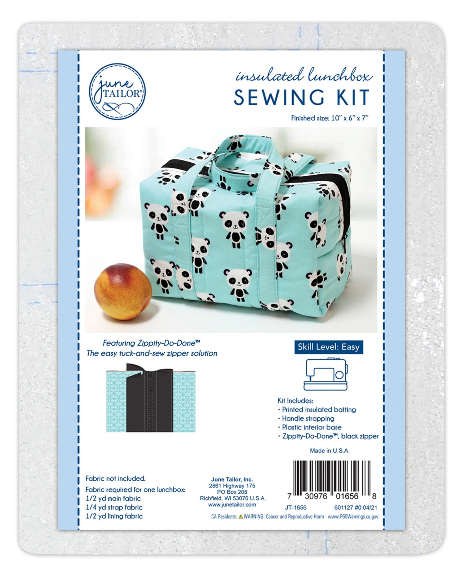 Insulated Lunchbox Tote - Zipper Black
