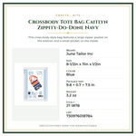 Product Specifications – Crossbody Tote Bag Caitlyn Zippity-Do-Done Navy