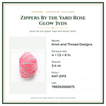 Product Specifications – Zippers By the Yard Rose Glow 3yds