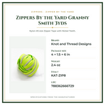 Product Specifications – Zippers By the Yard Granny Smith 3yds