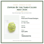 Product Specifications – Zippers By the Yard Celery Mist 3yds