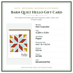 Product Specifications – Barn Quilt Hello Gift Card