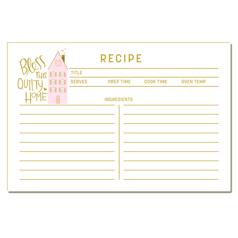 Quilty Home Recipe Cards