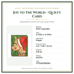 Product Specifications – Joy to The World - Quilty Card