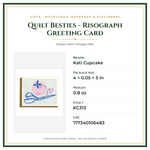 Product Specifications – Quilt Besties - Risograph Greeting Card
