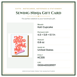 Product Specifications – Sewing Ninja Gift Card