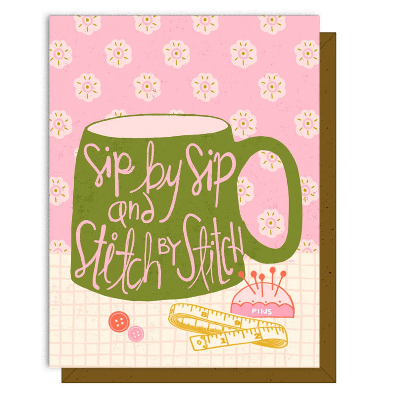 Stitch By Stitch Greeting Card
