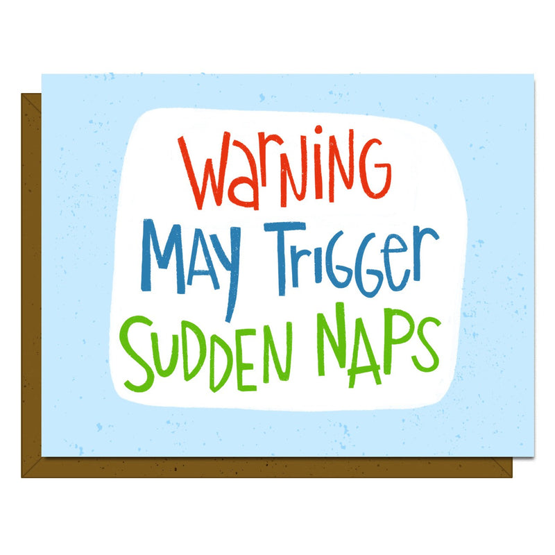 Warning Greeting Card