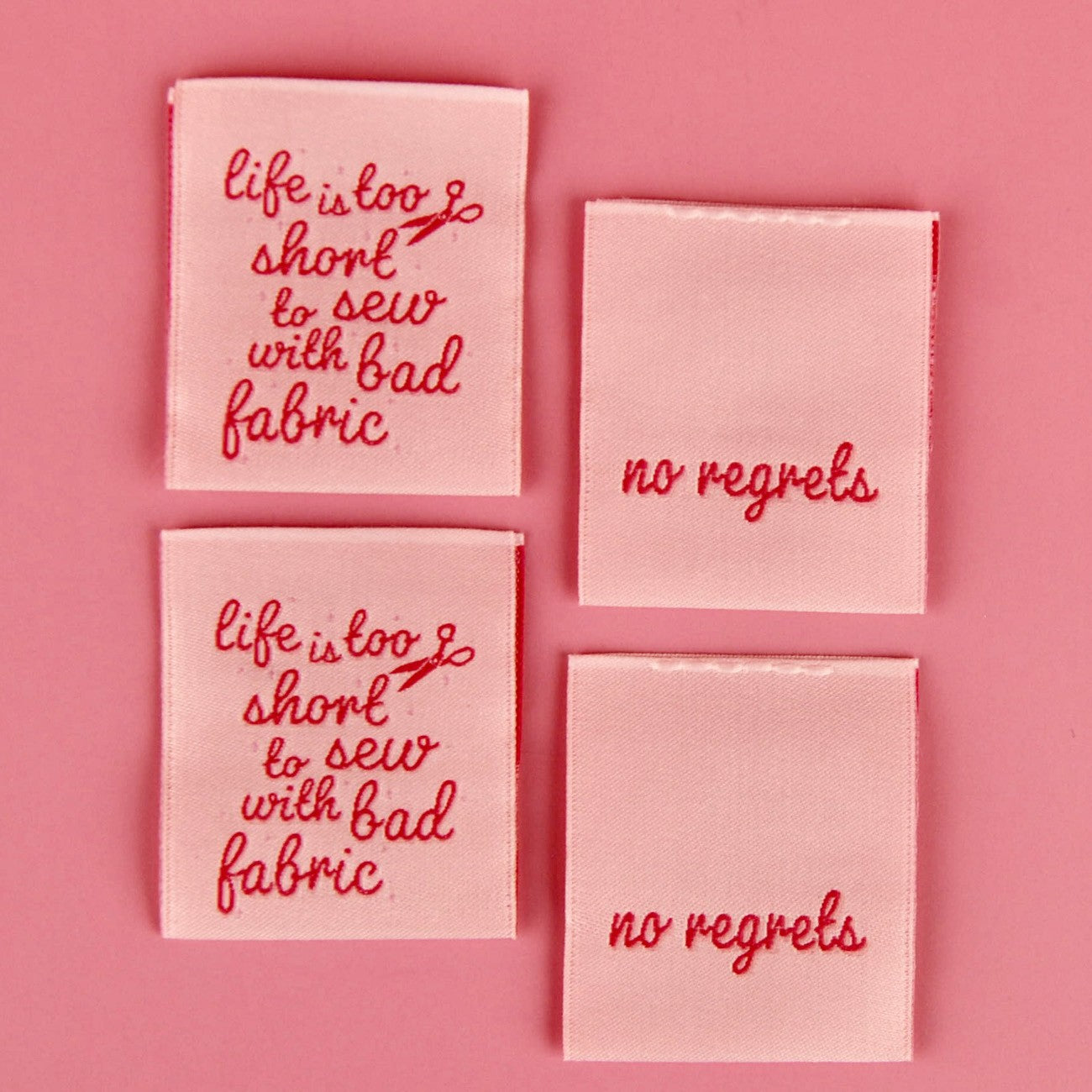 Life Is Too Short Sewing Label