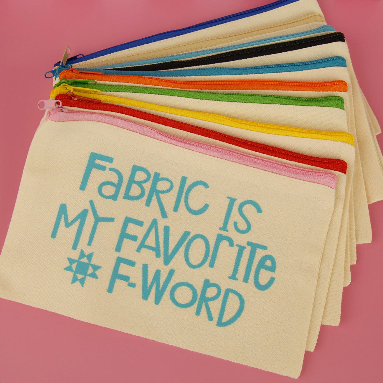 Zipper Pouch Fabric F-Word 10pk