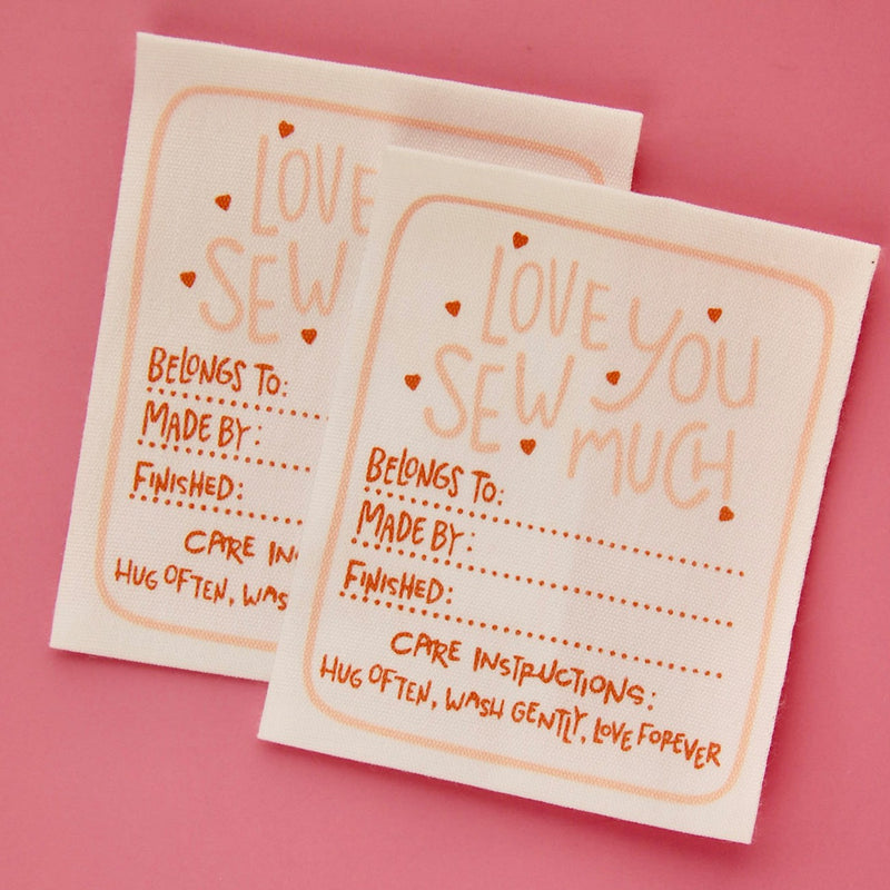 Love You Sew Much Cotton Labels