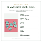 Product Specifications – G-Ma Made It Sew In Label