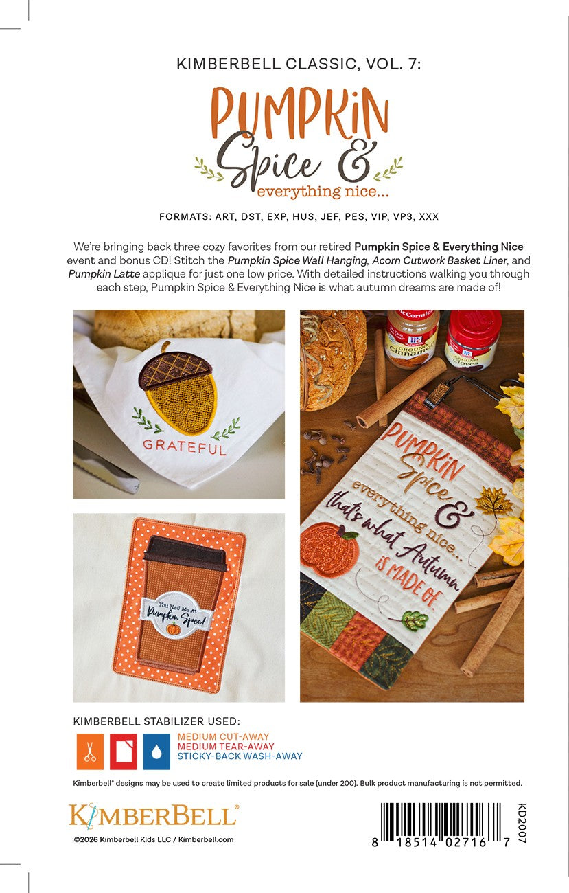 Kimberbell Classic Vol 7 Pumpkin Spice