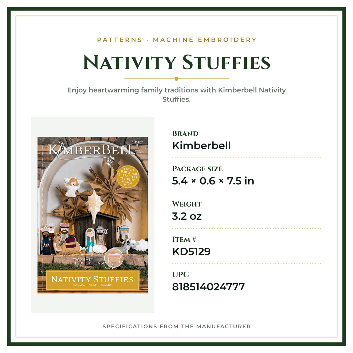 Product Specifications – Nativity Stuffies